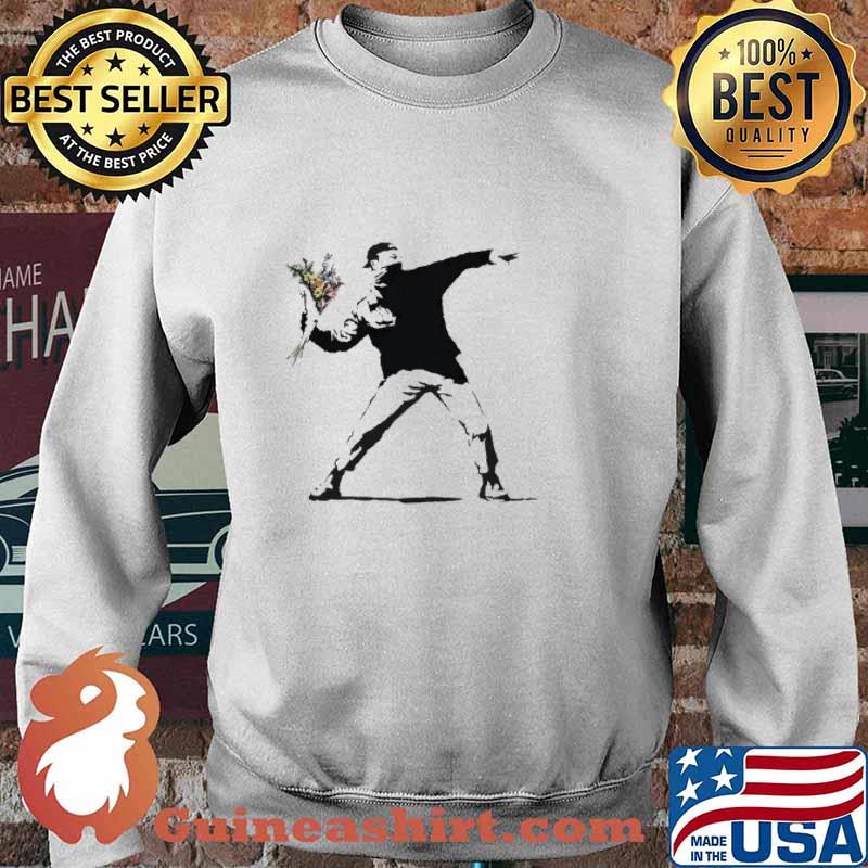 Man Throwing Flower Bouquet Shirt Sweater