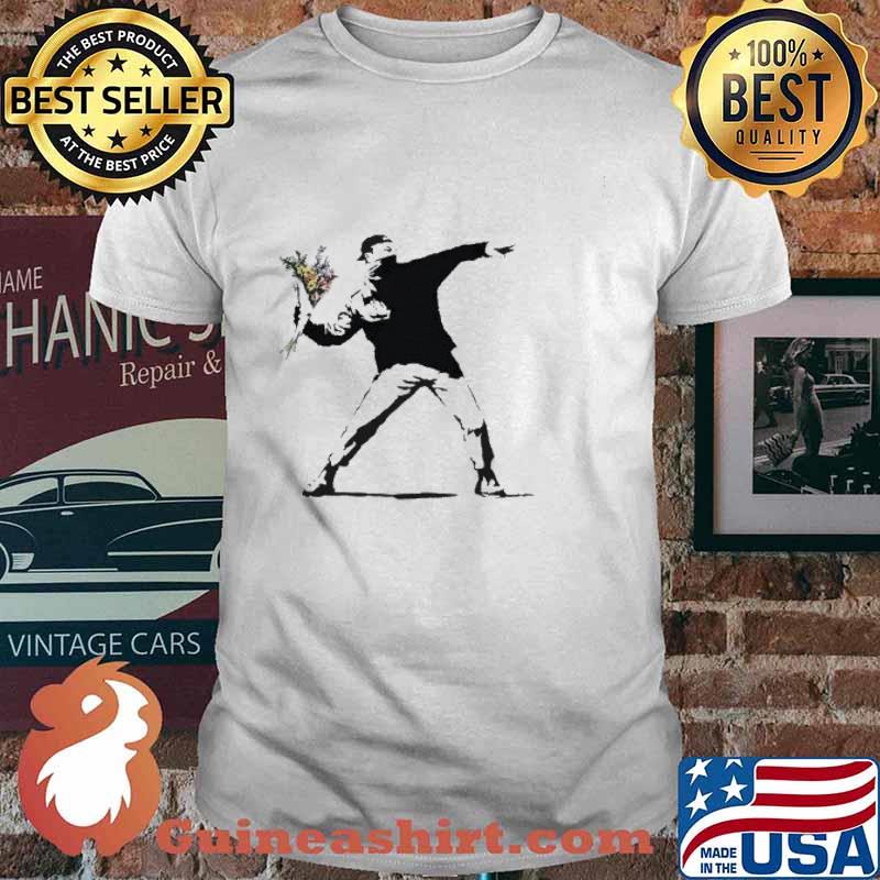 Man Throwing Flower Bouquet Shirt