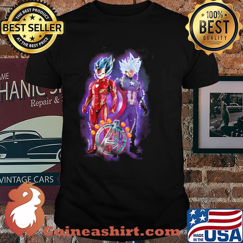 Marvel Avengers Civil War Captain America Iron Man Songoku Dragon Ball Shirt