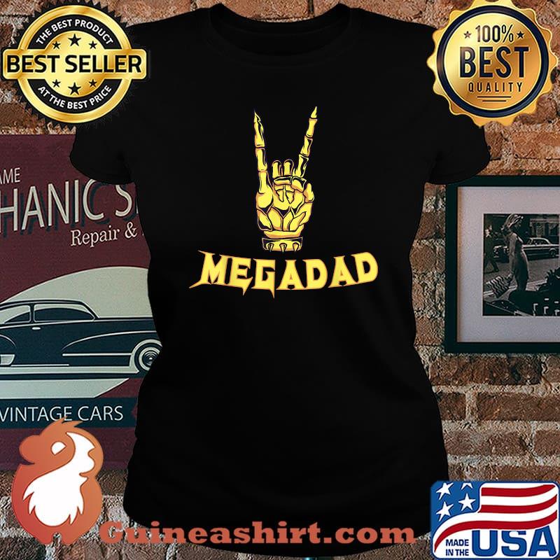 Megadad Rock Heavy Metal Guitar Dad T-Shirt Laides tee