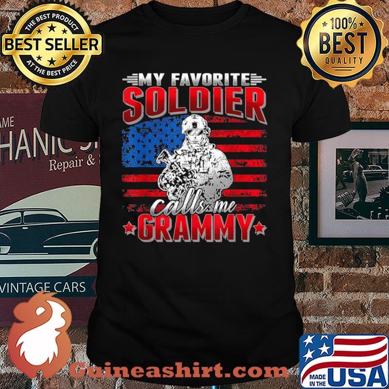 My Favorite Soldier Calls Me Grammy US Flag Army Grandmother shirt