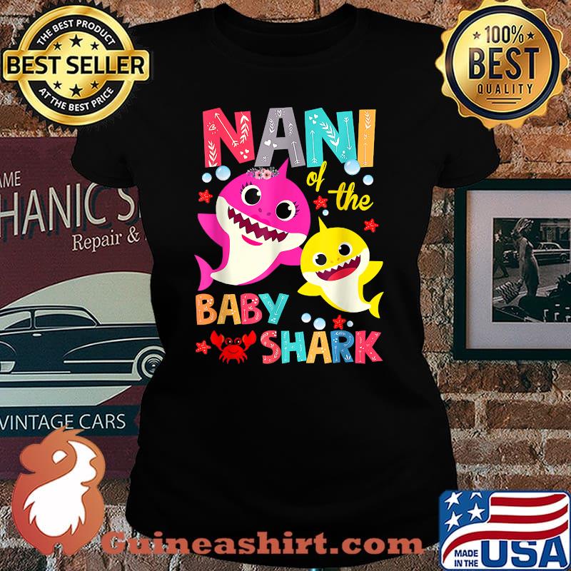 Nani Of The Baby Shark Birthday T-Shirt Laides tee