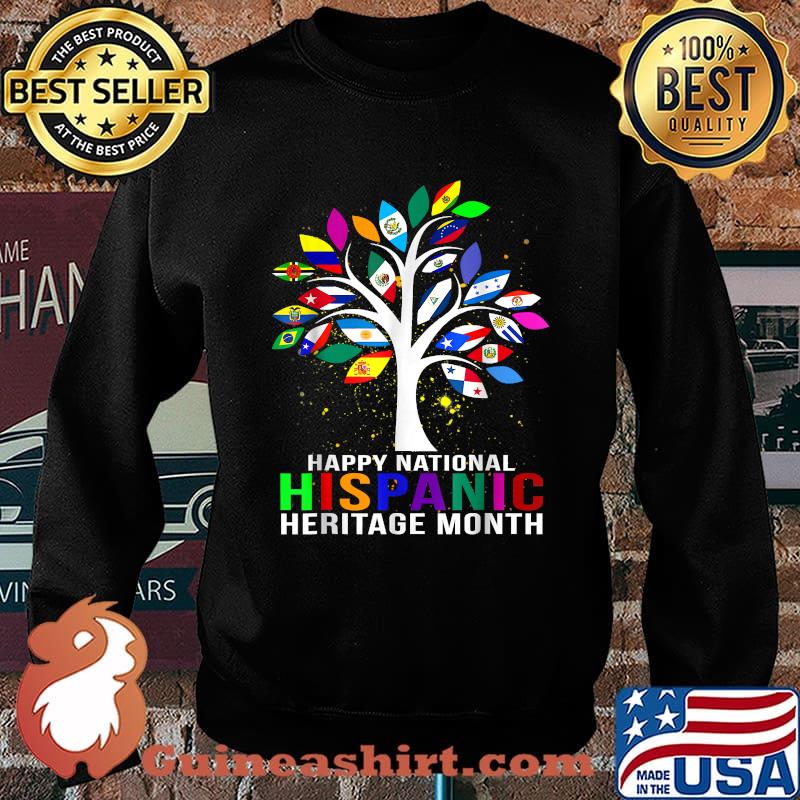 National Hispanic Heritage Month Tree Roots Latina Flag T-Shirt Sweater
