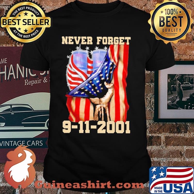 Never forget 11 september american flag shirt