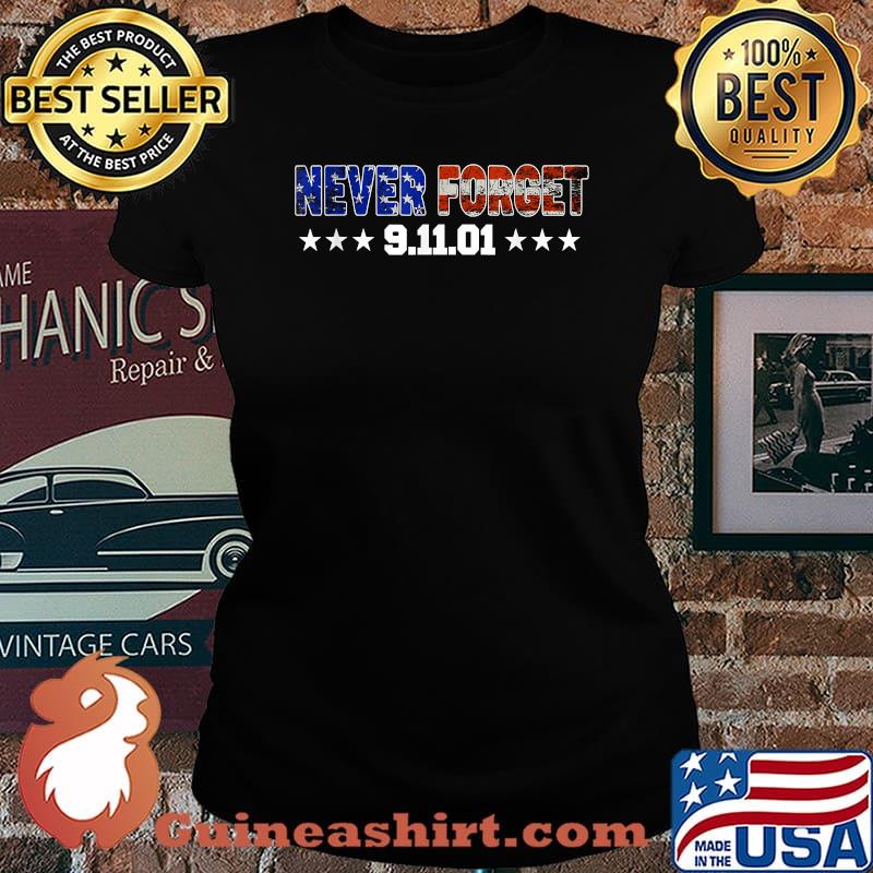 Never Forget 20th Anniversary Patriot Day 2021 T-Shirt Laides tee