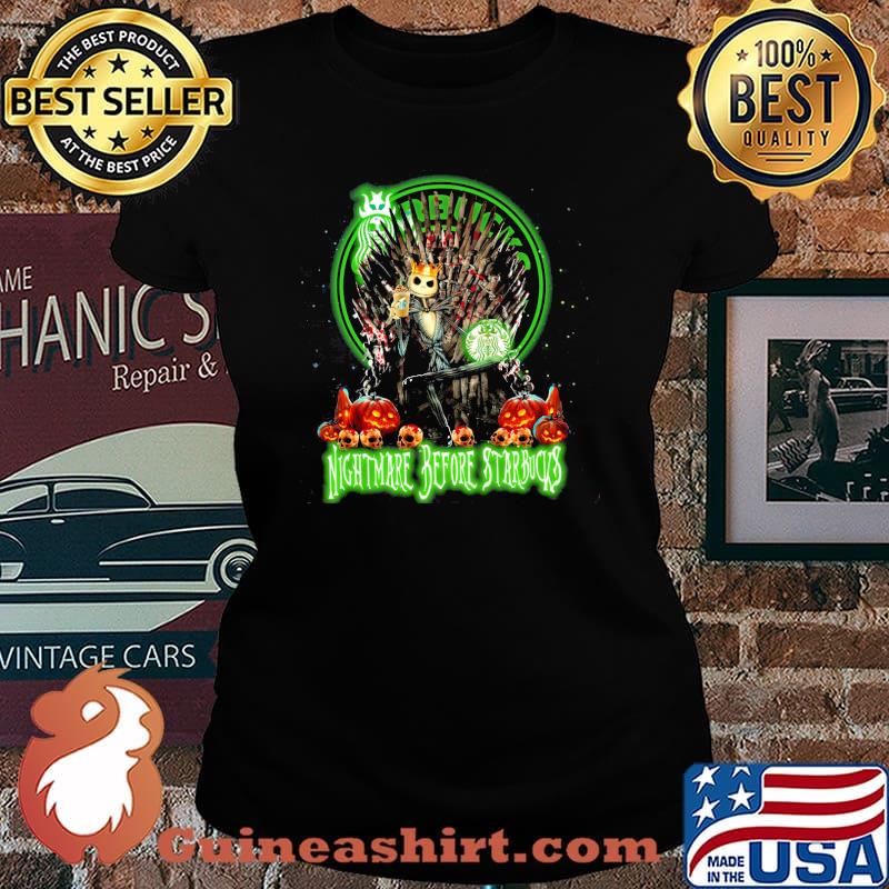 Nightmare before starbucks jack skellington halloween s Laides tee