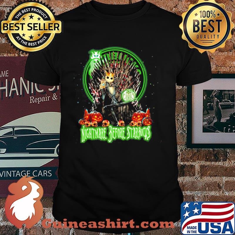 Nightmare before starbucks jack skellington halloween shirt