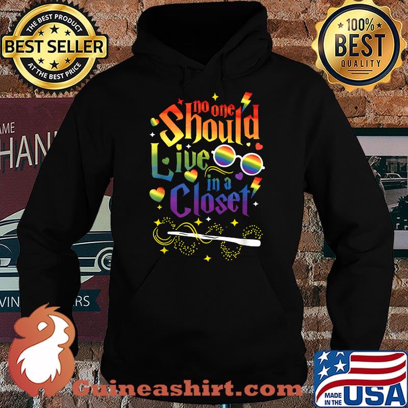 No One Should Live In A Closet LGBT Gay Pride T-Shirt Hoodie