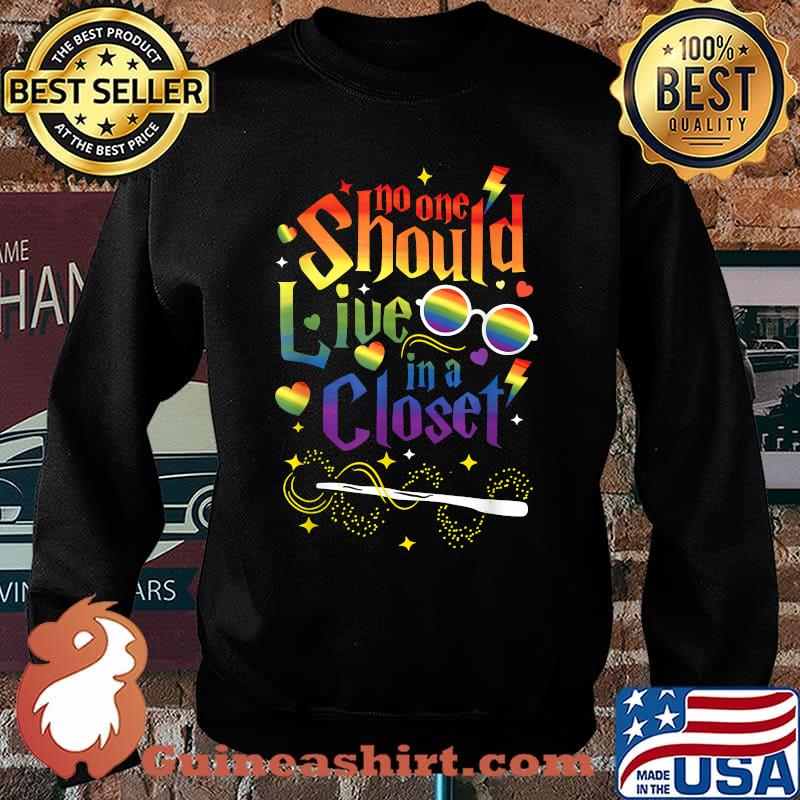 No One Should Live In A Closet LGBT Gay Pride T-Shirt Sweater