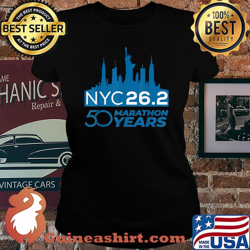 NYC 50 Years Marathon New York city Sports 2021 T-Shirt Laides tee