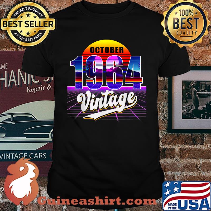 October 1964 Vintage 57th Birthday Vaporwave 50's T-Shirt
