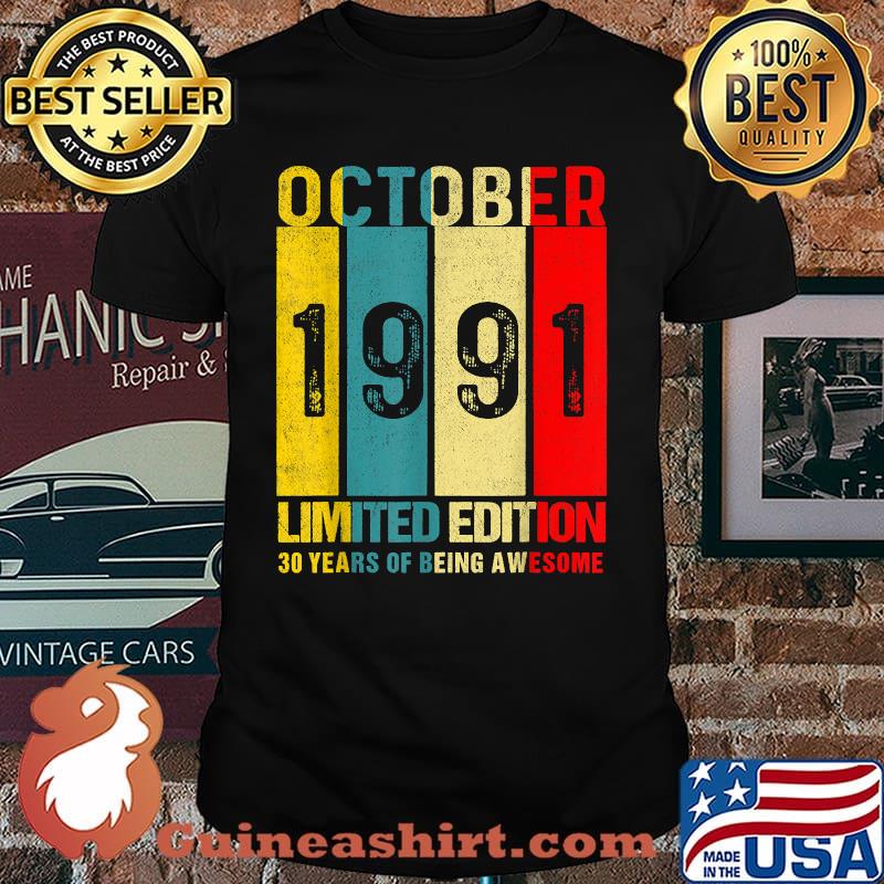 October 1991 Limited Edition 30 Years Of Being Awesome T-Shirt