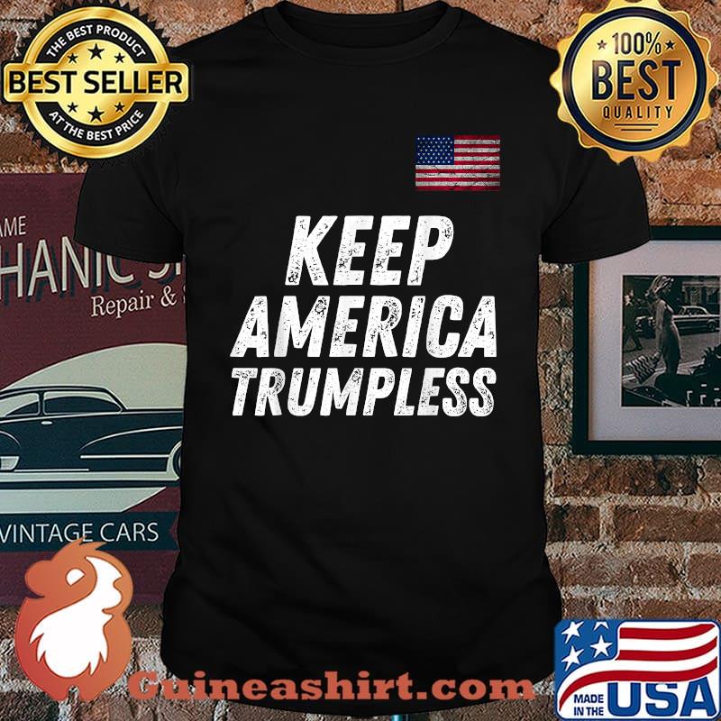 Official keep America Trumpless American Flag T-Shirt