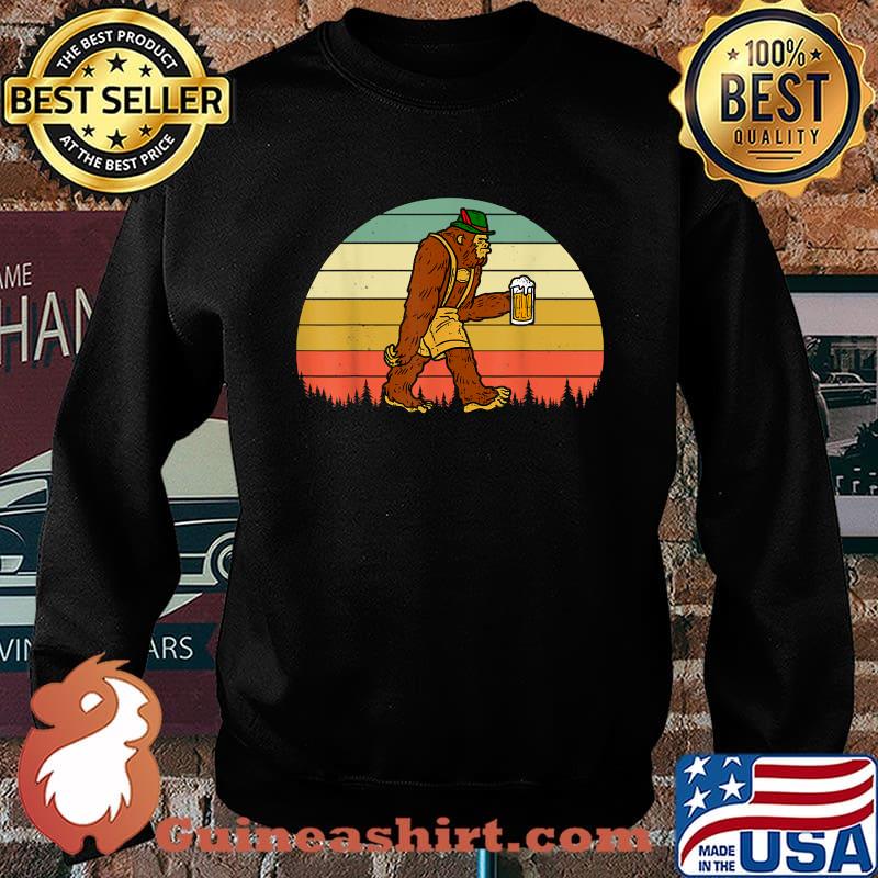 Oktoberfest Bigfoot Sasquatch German Beer Retro Vintage T-Shirt Sweater