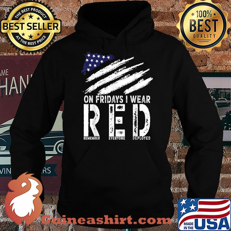 On Fridays I Wear Red USA Support American Troops T-Shirt Hoodie