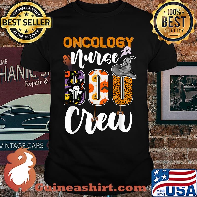 Oncology Nurse Boo Crew RN Halloween Leopard T-Shirt