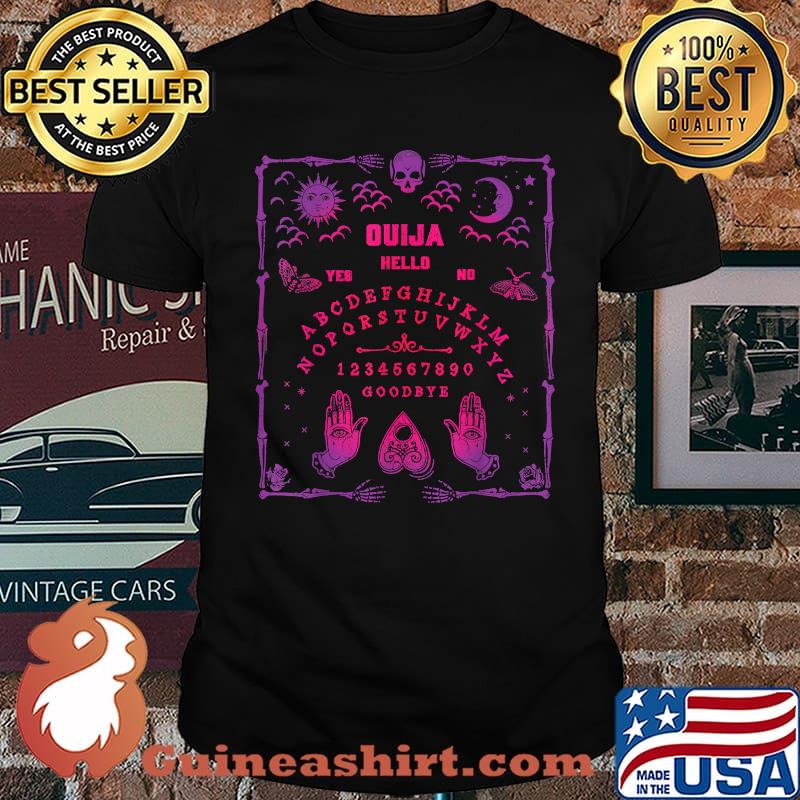 Ouija Hello Yes No Alphabets Goodbye Board Gothic Witchcraft Halloween T-Shirt