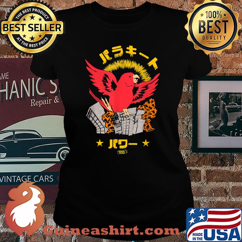 Parakeet Power (The Legendary Budgie Kaiju) T-Shirt Laides tee