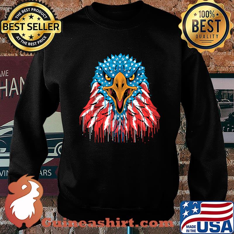 Patriotic American Eagle And USA American Flag T-Shirt Sweater
