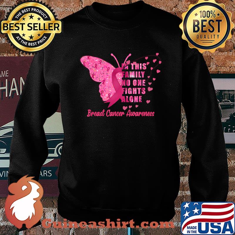 Pink Butterfly Breast Cancer Awareness T-Shirt Sweater