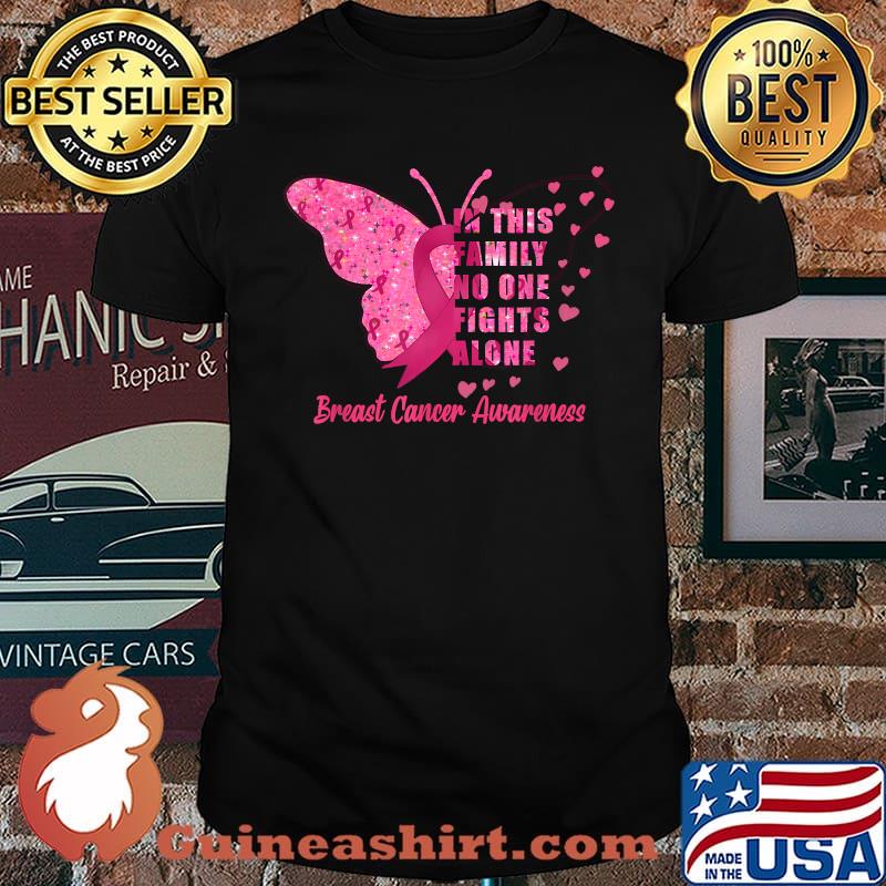 Pink Butterfly Breast Cancer Awareness T-Shirt