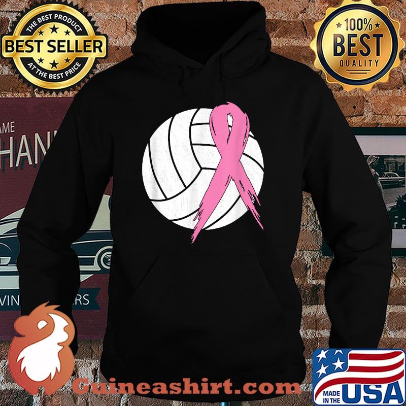 Pink Ribbon Volleyball Breast Cancer Awareness T-Shirt Hoodie