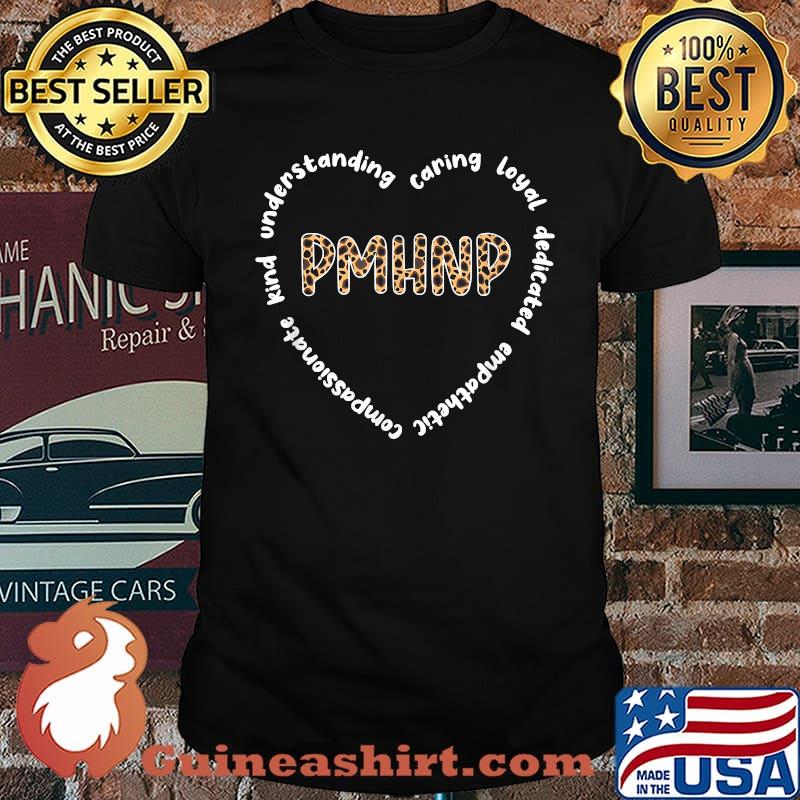 PMHNP Heart Psychiatric Mental Health Nurse Practitioner Leopard T-Shirt