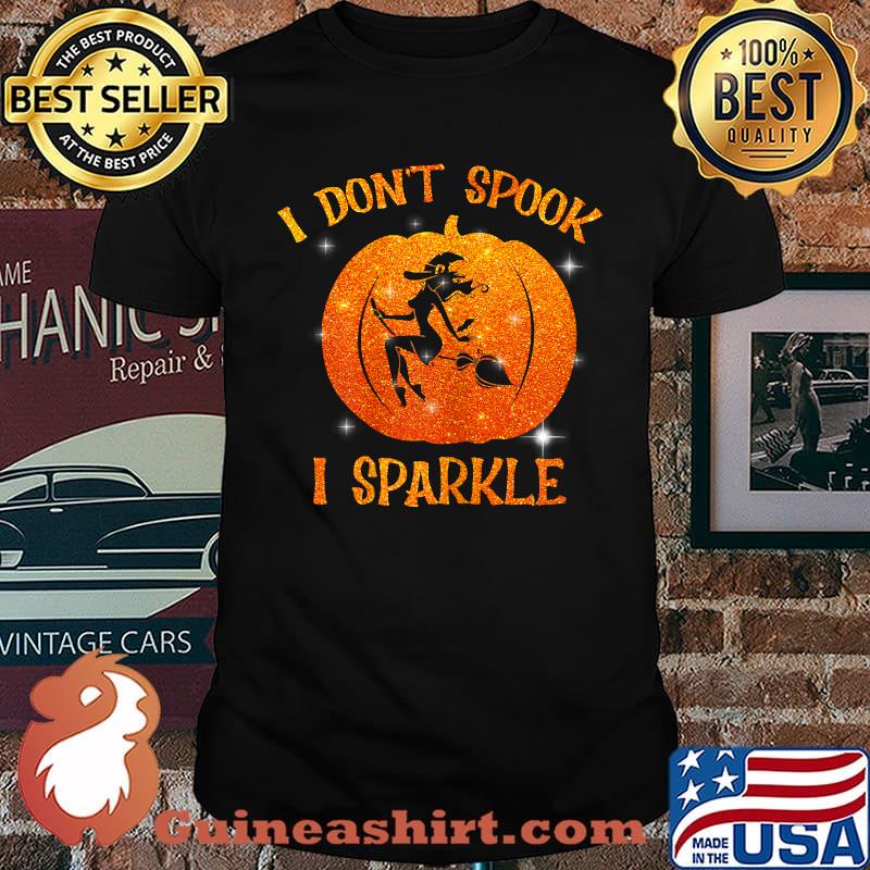 Premium i Don't Spook I Sparkle Halloween Witch Pumpkin T-Shirt