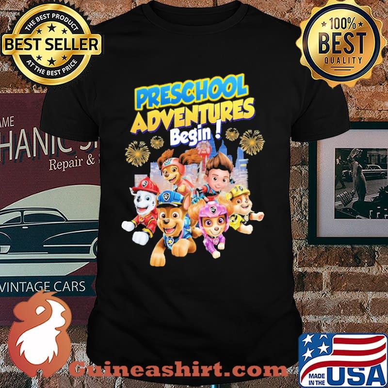 Preschool Adventures Begin p patrol custom firework shirt