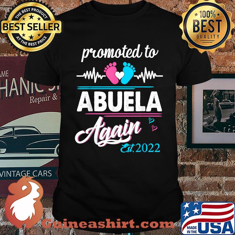 Promoted To Abuela Again EST 2022 Heartbeat T-Shirt