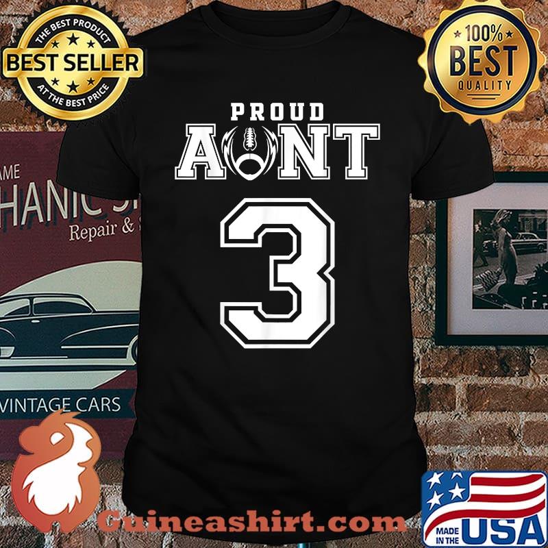 Proud Football Aunt Number 3 T-Shirt