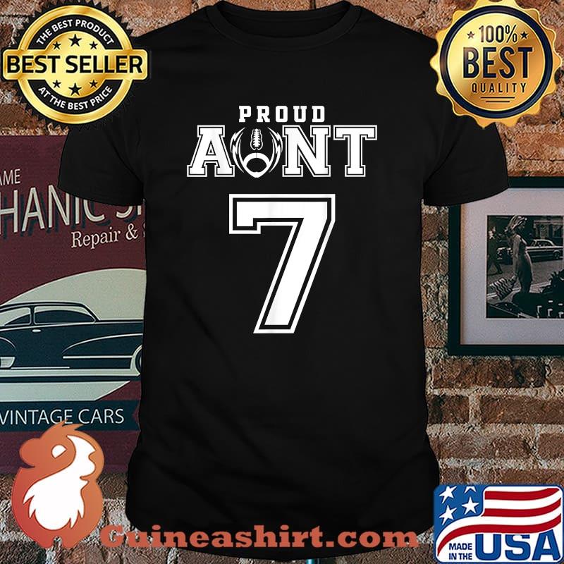 Proud Football Aunt Number 7 T-Shirt
