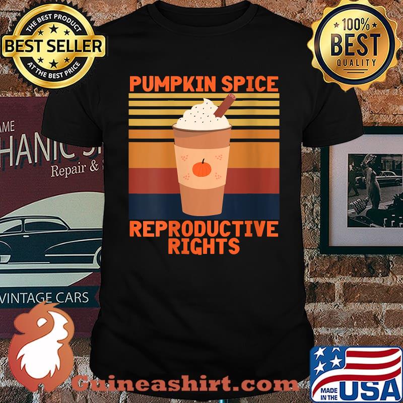 Pumpkin Spice And Reproductive Rights Mind Your Own Uterus Cream Retro Vintage T-Shirt