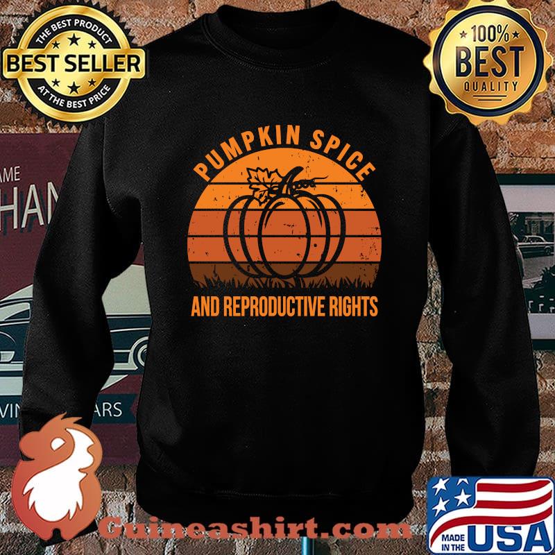 Pumpkin Spice And Reproductive Rights Retro Vintage Halloween T-s Sweater