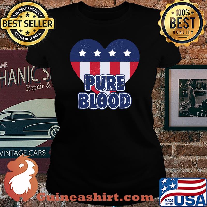 Pure Blood Proud Freedom Heart T-Shirt Laides tee
