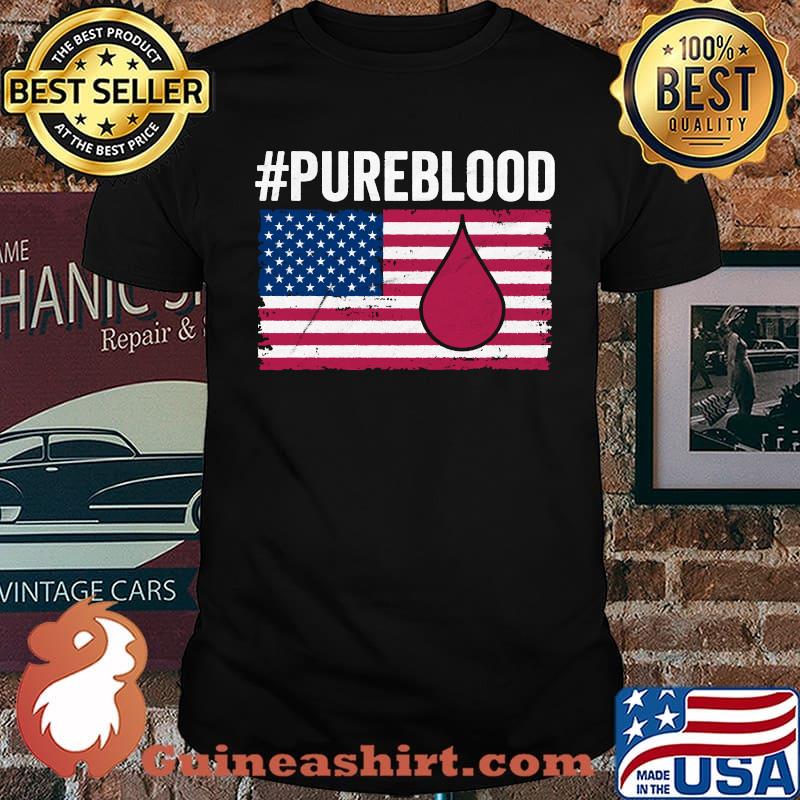 pureblood Pure Blood Movement US Flag T-shirt