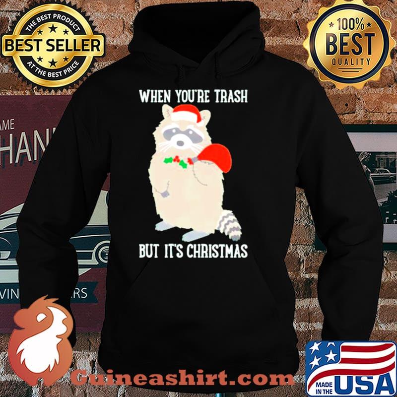 Raccoon when you’re trash but it’s Christmas s Hoodie