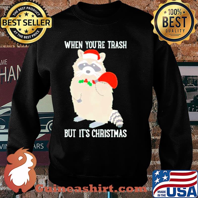 Raccoon when you’re trash but it’s Christmas s Sweater