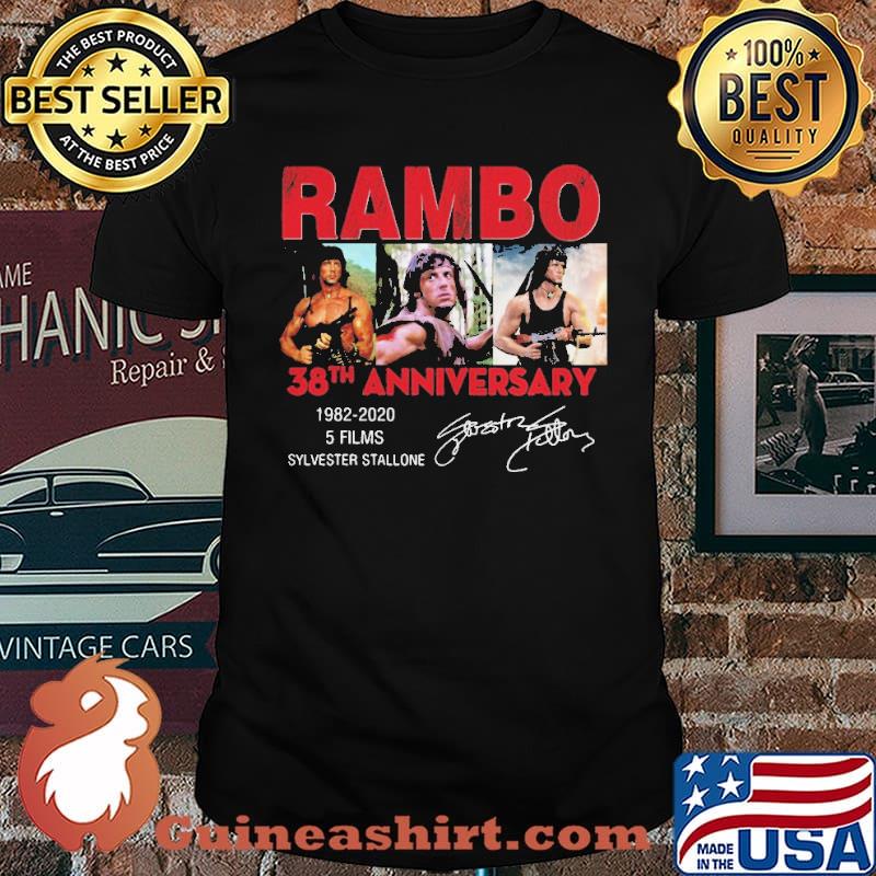 Rambo 38th anniversary 1982 2020 signatures shirt