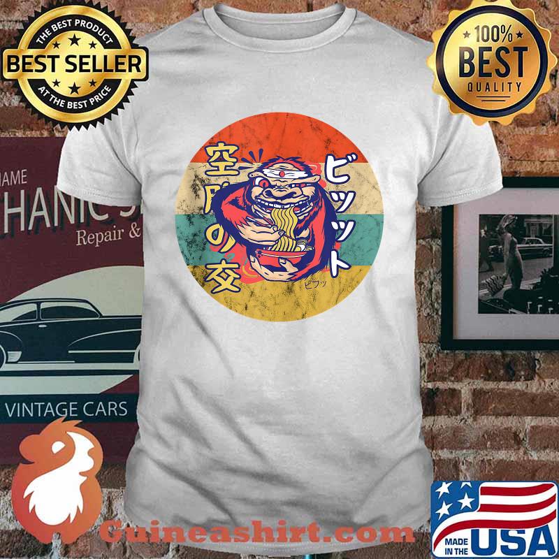 Ramen Gorilla Monkey Kawaii Japanese Noodle Anime Sunset T-Shirt