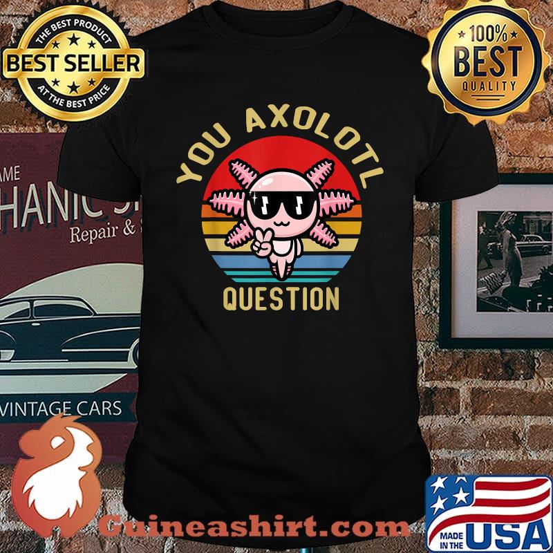 Retro 90s Axolotl You Axolotl Questions T-Shirt