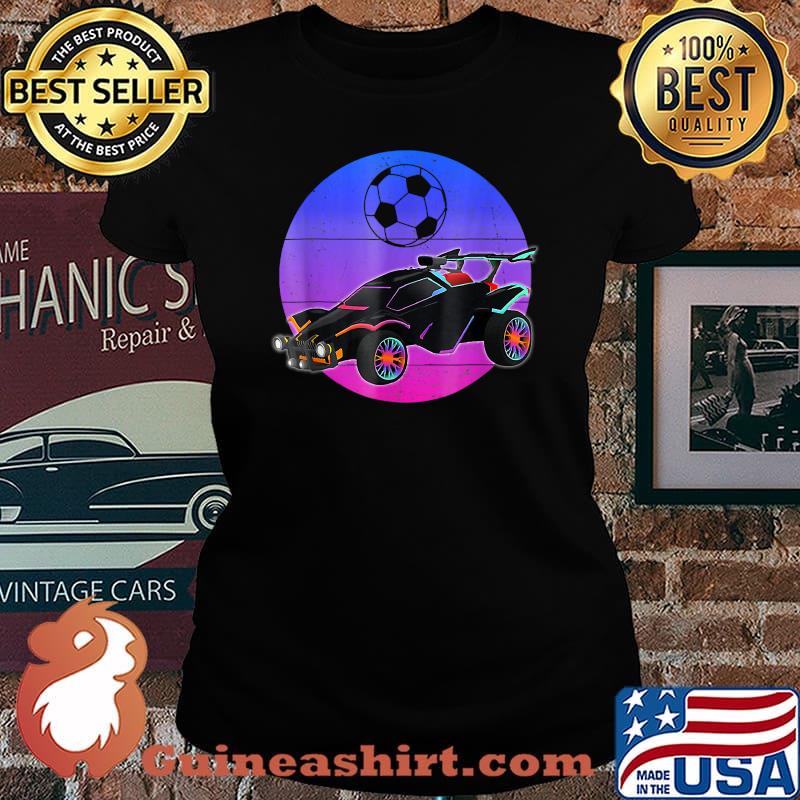 Retro Style Rocket RC Soccer Car League T-Shirt Laides tee