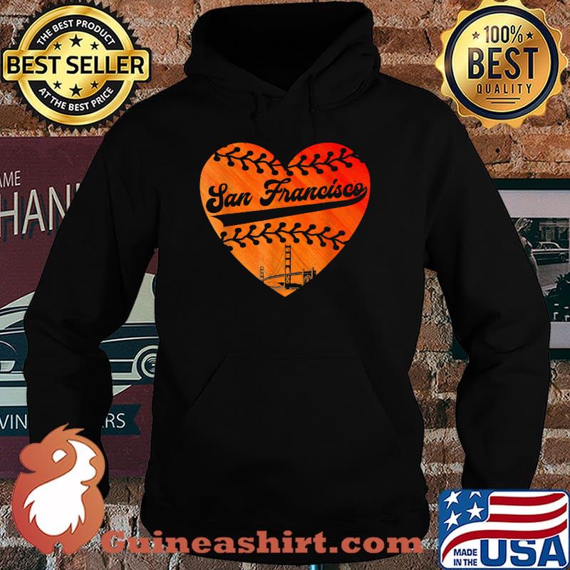 San Francisco Baseball Heart T-Shirt Hoodie