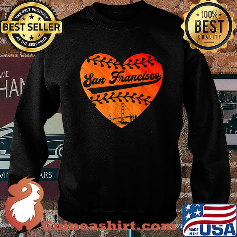 San Francisco Baseball Heart T-Shirt Sweater