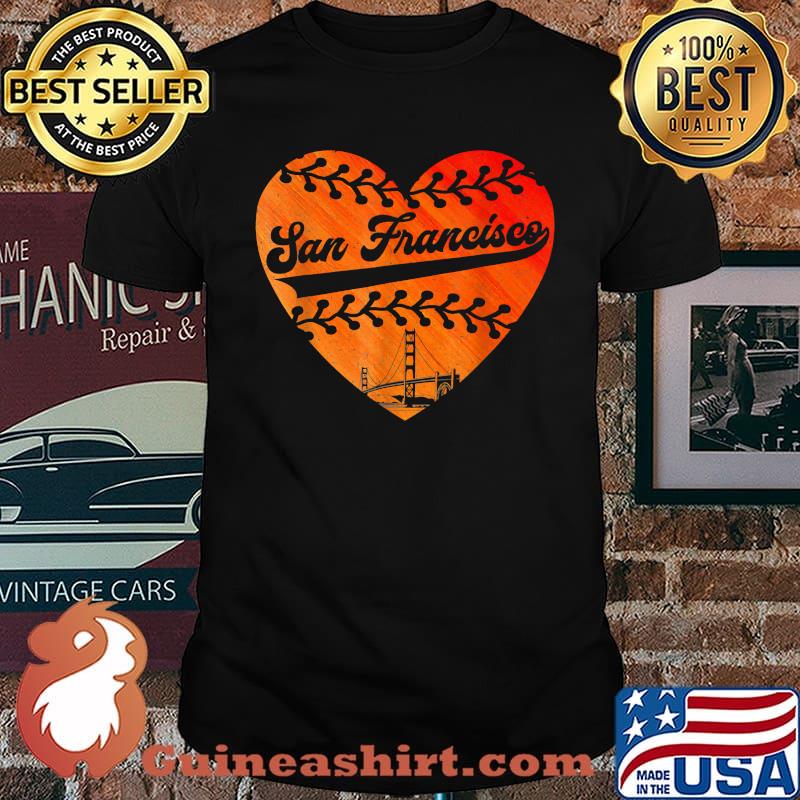 San Francisco Baseball Heart T-Shirt