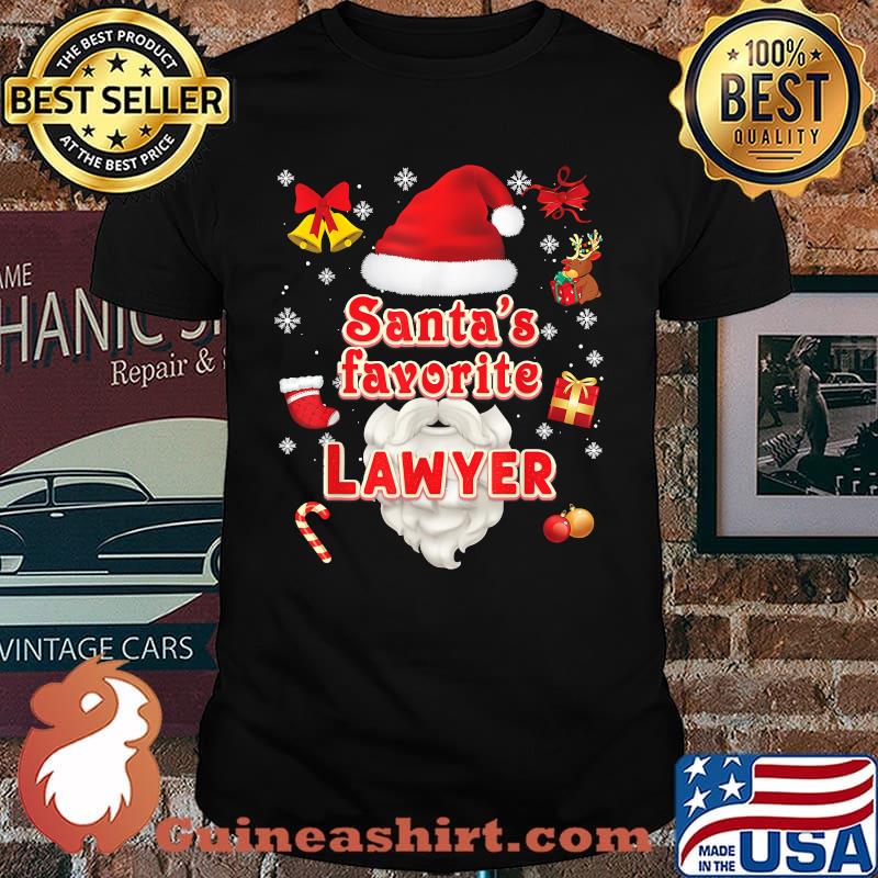 Santa's Favorite Lawyer Christmas T-Shirt