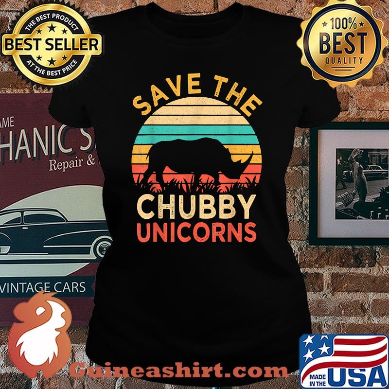 Save The Chubby Unicorns Vintage T-Shirt Laides tee