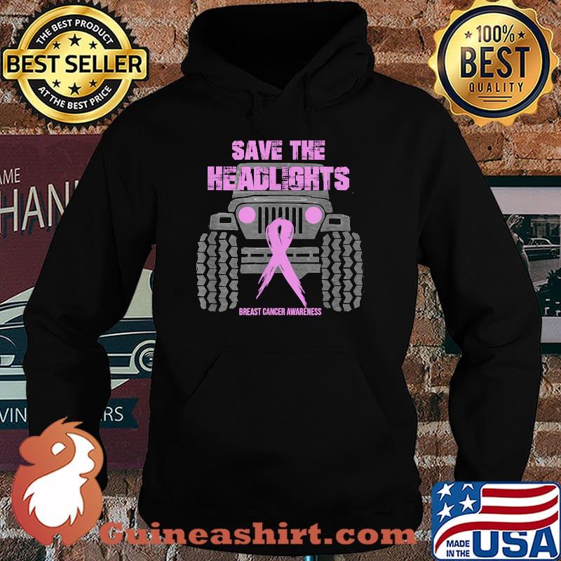 Save the headlights Breast Cancer Awareness Car Ribbon T-Shirt Hoodie