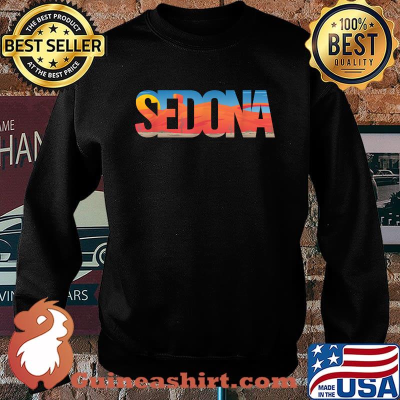 Sedona Arizona Scenic Landscape Typography Southwestern Art T-Shirt Sweater