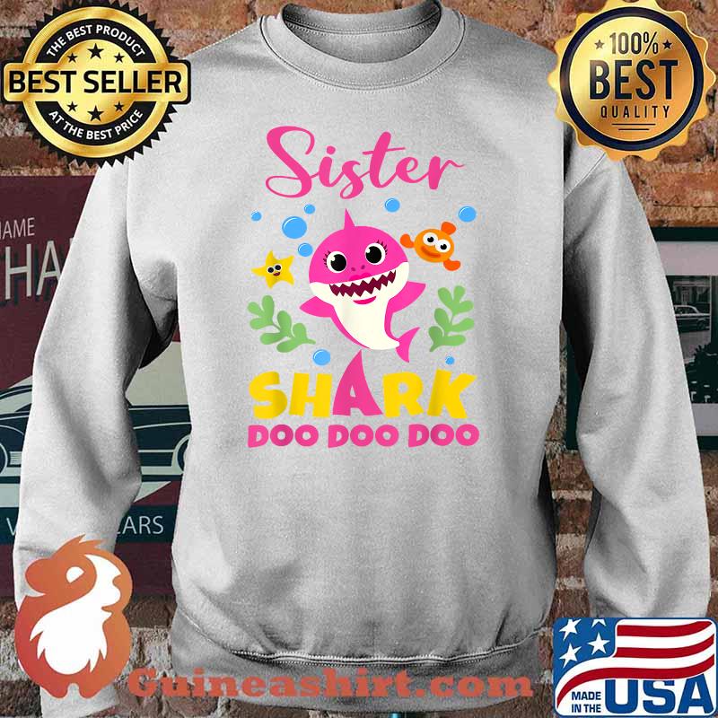 Sister Shark Gift Cute Baby Shark Family Matching T-Shirt Sweater